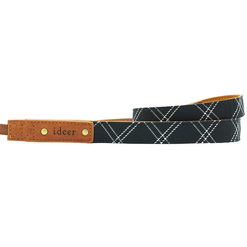 [Seasonal special offer] Customized gift Scottie English plaid retro camera strap (young) exchange gift - Camera Straps & Stands - Other Materials Black