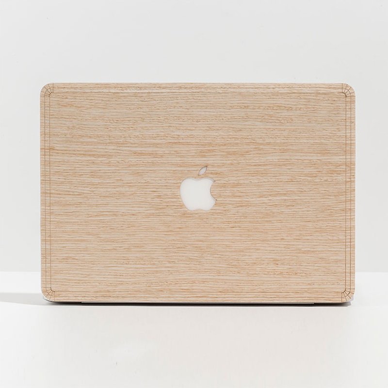 【預購】Mac 原木保護貼/白臘木 - 平板/電腦保護殼/保護貼 - 木頭 咖啡色