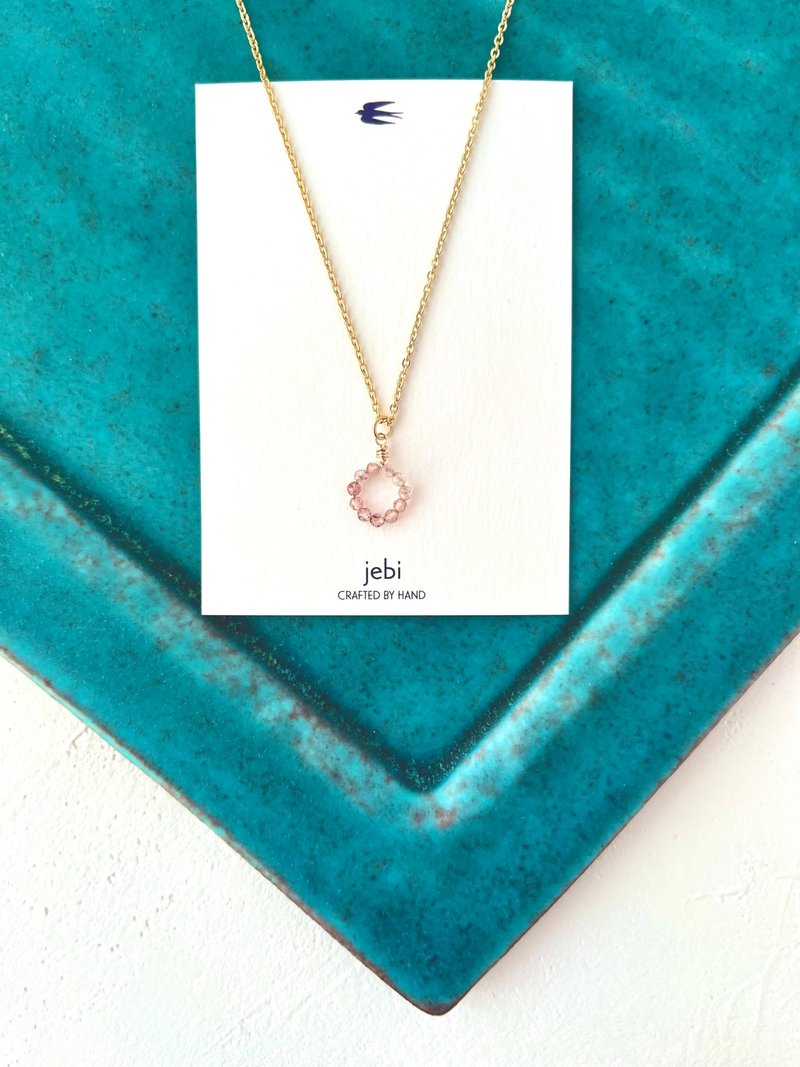 Pink Genuine Stone Necklace available as a set - สร้อยคอ - เครื่องประดับพลอย สึชมพู