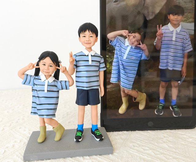 オーダーメイド】3D肖像画 似顔絵 写真 人形 フィギュア/誕生日/ベビー・赤ちゃん・キッズ・子供・幼児・出産祝い - ショップ uDesign  知育玩具・ぬいぐるみ - Pinkoi