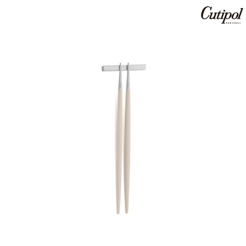 GOA BEIGE MATTE CHOPSTICKS SET - ช้อนส้อม - สแตนเลส สีกากี