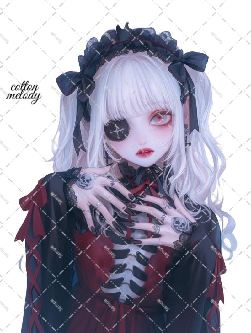 original sticker no.6732 人物ステッカー オリジナルステッカー 人物ステッカー 女の子ステッカー オリジナル人物ステッカー - 貼紙 - 紙 