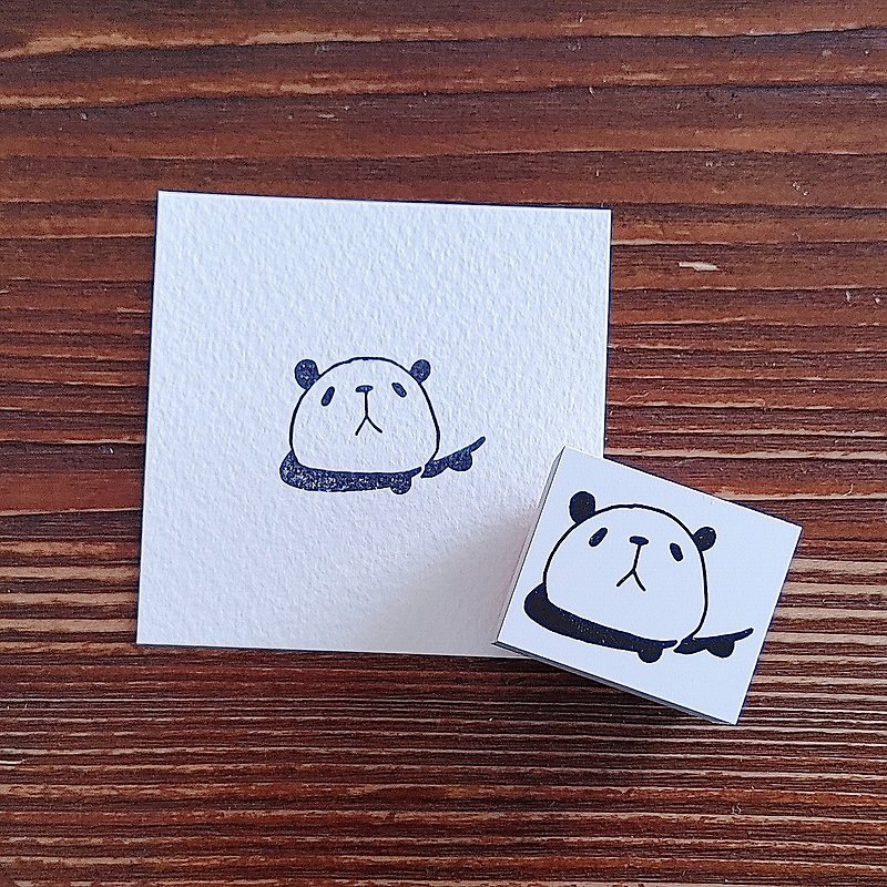 Rubber stamp pointing panda - Stamps & Stamp Pads - Rubber White