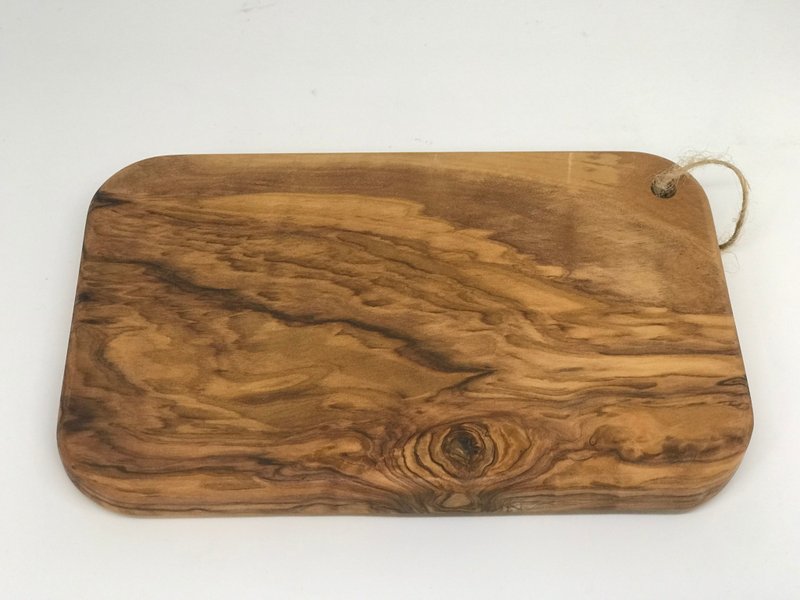 Olive Wood Single Serve Dip Plate Food Tray - ถาดเสิร์ฟ - ไม้ 