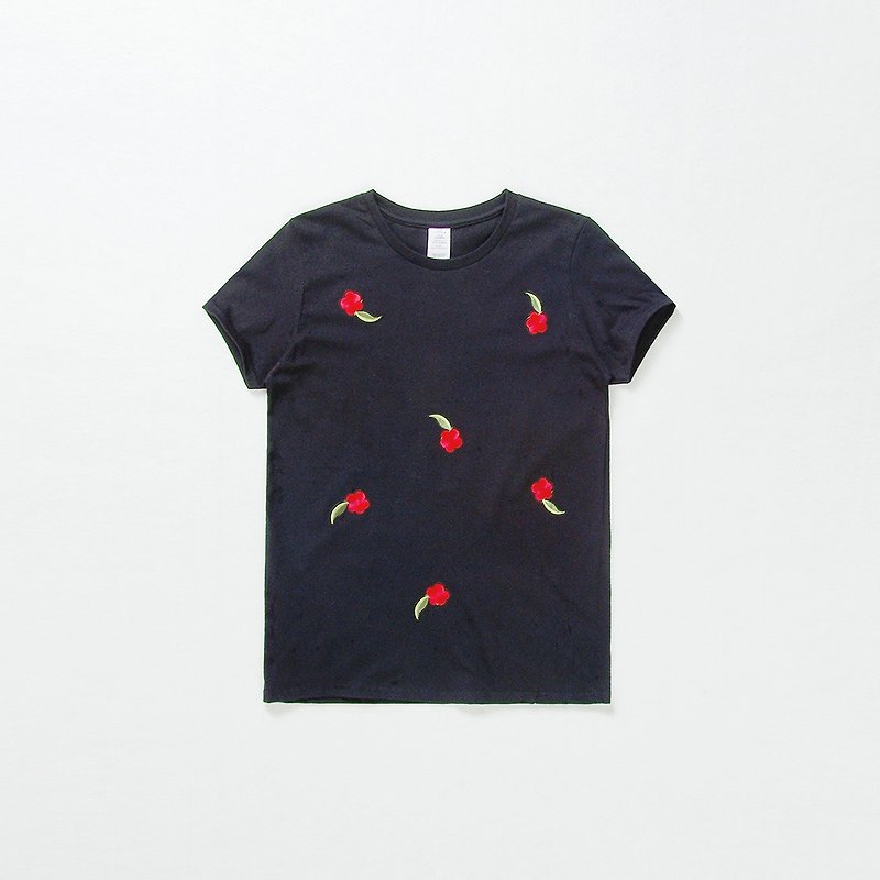 TシャツTシャツ黒針状の葉 -  imakokoni - Tシャツ - コットン・麻 ブラック