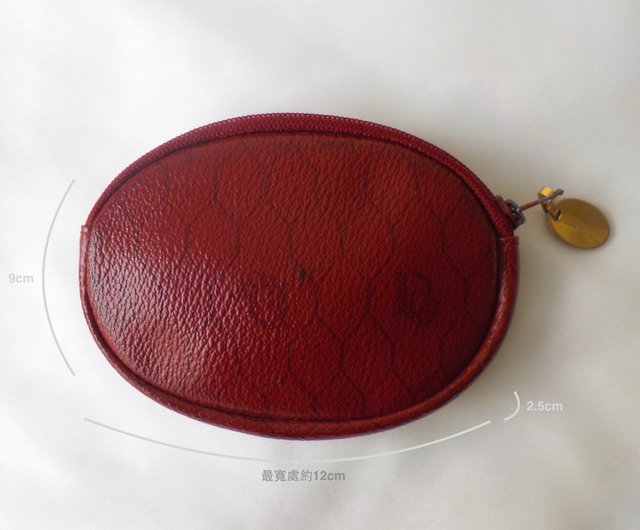 FOAK vintage Christian Dior burgundy honeycomb coin purse - Shop