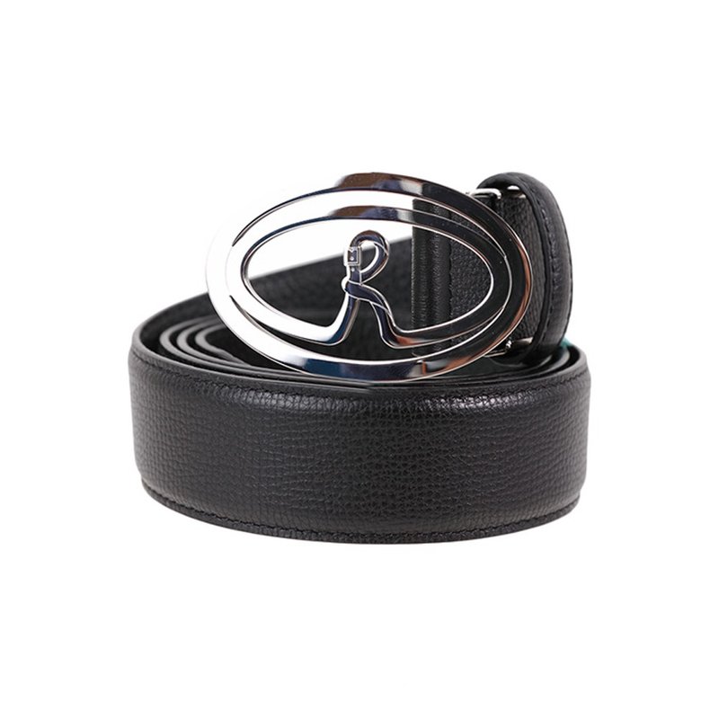 Roberta di Camerino RHOMBUS PIN BUCKLE - Belts - Genuine Leather Black