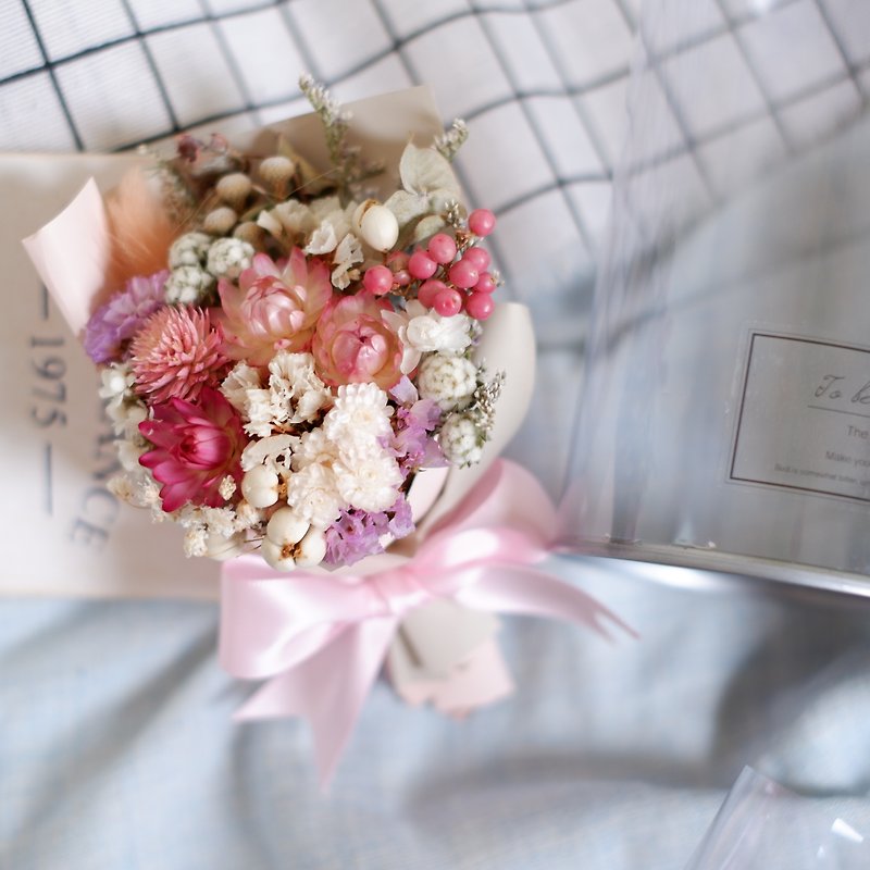 To be continued | Small garden dry flower flower pot wedding small things Valentine's Day graduation spot - Dried Flowers & Bouquets - Plants & Flowers Pink