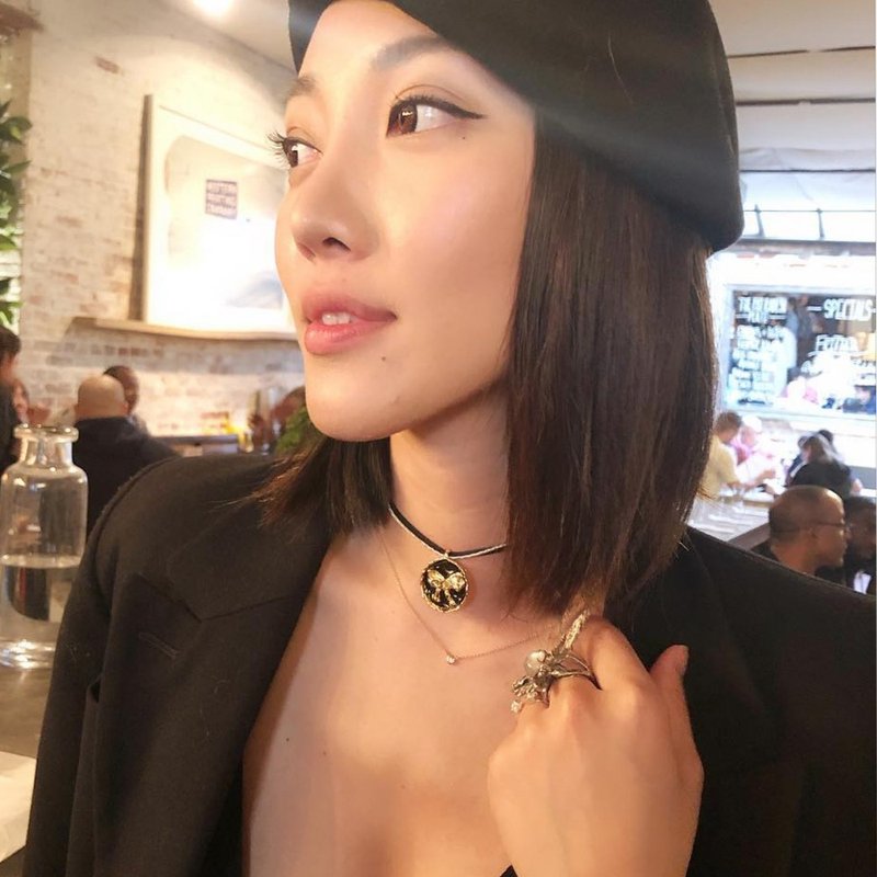 Choker12生肖黑絨頸鍊系列 - 頸鏈 - 琺瑯 金色