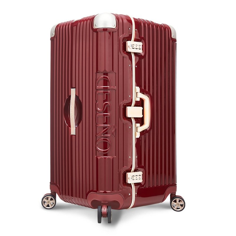 [Deseno] Monarch Magic 30-inch Aluminum Frame Version Fat Box - Flame Red - Luggage & Luggage Covers - Other Materials Red