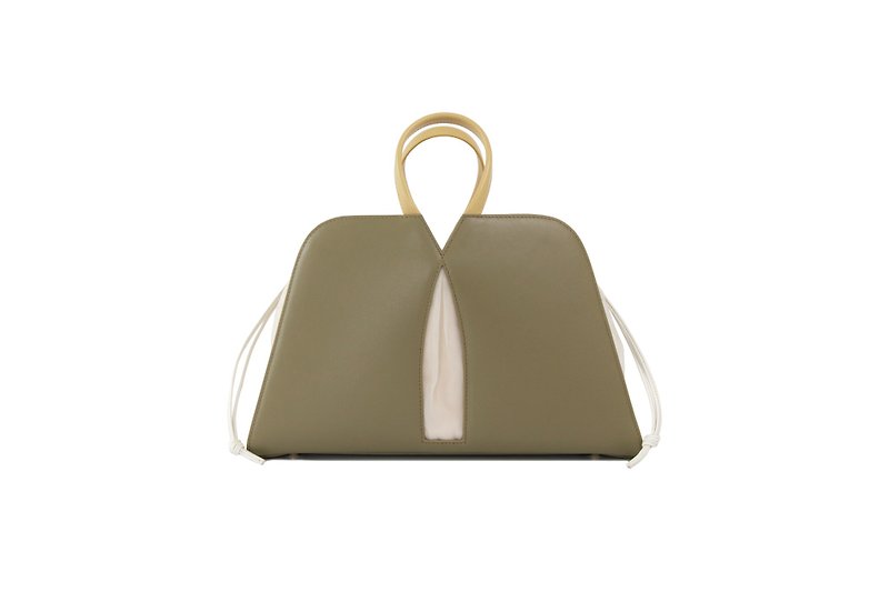 Femance Lancet 橄欖綠 公事包 側背包 手提包 原創設計 小眾品牌 - 側背包/斜孭袋 - 真皮 綠色