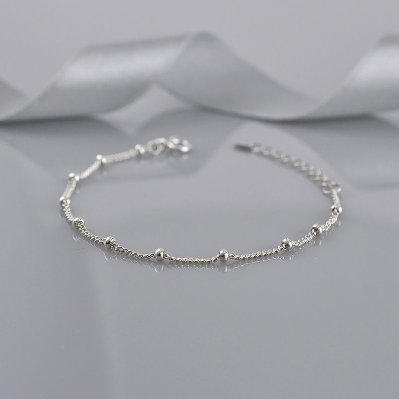 スペーサービーズブレスレット 925スターリングシルバー - ブレスレット - スターリングシルバー シルバー