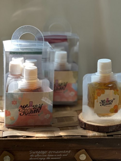 蜜堂HoneyFarm 小蜜提禮盒 30克隨身包蜂蜜4入 40ml龍眼蜂蜜醋1入
