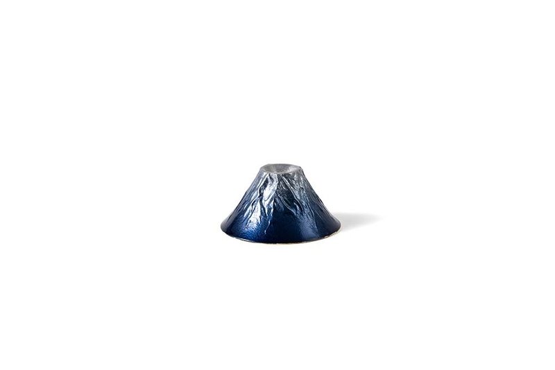 金箔藍色富士山風情杯 - 酒杯/酒器 - 貴金屬 銀色