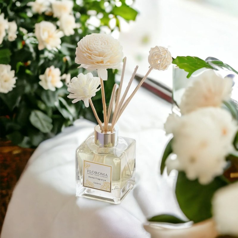 梔子花 Gardenia  室內擴香瓶  Home Diffuser - 香氛/精油/擴香 - 其他材質 白色