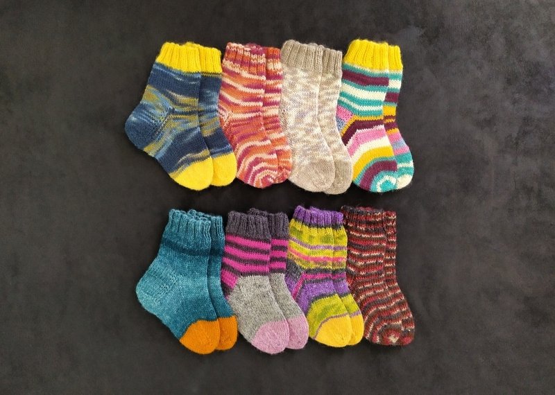 Baby warm knitted socks, 1 piece/ Baby knitted accessories - เครื่องประดับ - ขนแกะ หลากหลายสี