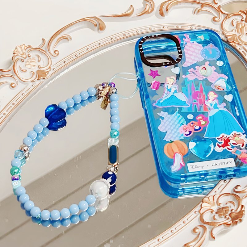 Cinderella color mobile phone cord - Lanyards & Straps - Plastic Blue