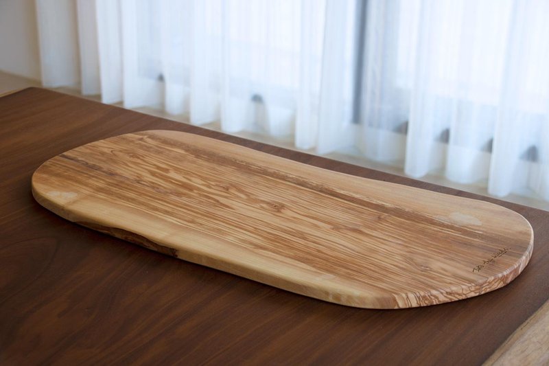 60 cm extra large Oringinal native olive wood cutting board-cooking-serving-plating-combined platter - ถาดเสิร์ฟ - ไม้ สีนำ้ตาล