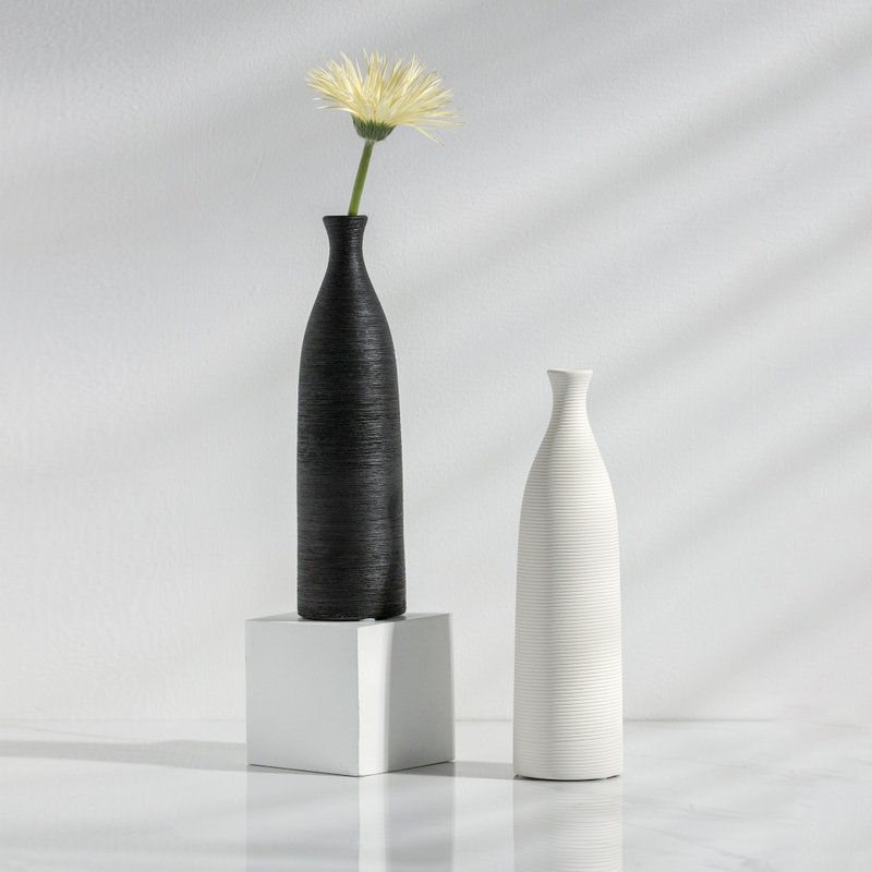【五倍券優惠】 |  Minimalism 花瓶 - 花瓶/花器 - 瓷 白色