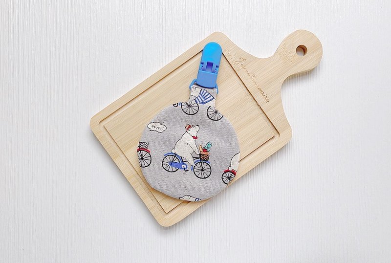 Bear Cycling Car Round Ping An Amulet Bag Ping An Amulet Bag Incense Bag Mid-Moon Gift Ping An (Fu Bag) - Omamori - Cotton & Hemp 