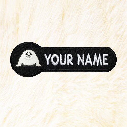 24PlanetsStudio Harp Seal Personalized Iron on Patch Your Name Your Text Buy 3 Get 1 Free