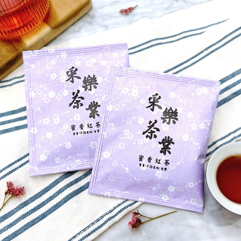 [Caile Tea Industry] Honey Flavor Black Tea-Triangular three-dimensional tea bag Honey Flavor Black Tea - ชา - วัสดุอื่นๆ สีม่วง