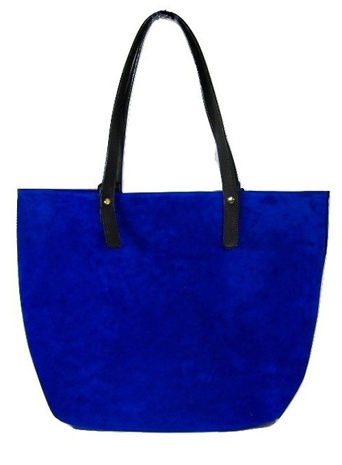 Feel blue suede tote bag cowboy M - Shop cowft Handbags & Totes - Pinkoi