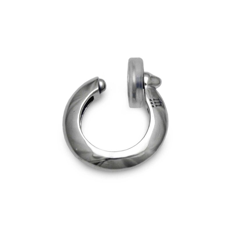 hoop ear clip men,sterling silver,made in japan,free shipping,ER08 - Earrings & Clip-ons - Sterling Silver 