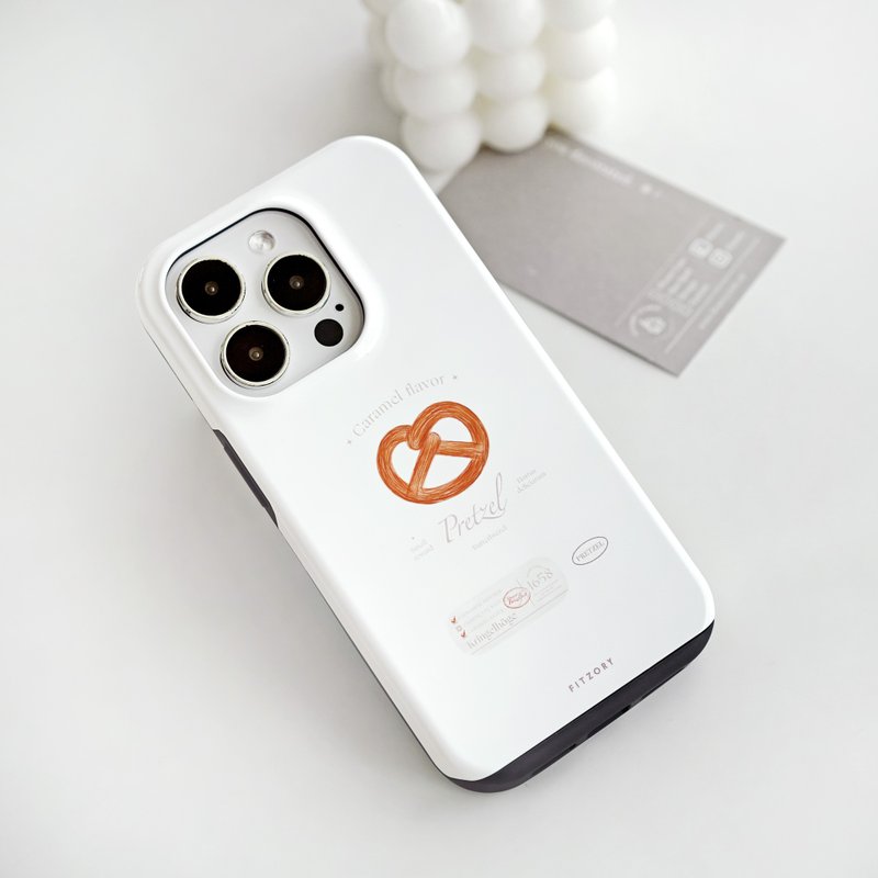 【FITZORY】Designer series - pretzel | iPhone case - Phone Cases - Plastic Orange