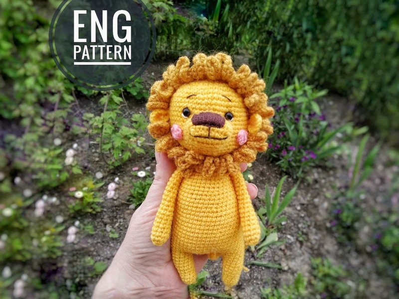 Amigurumi lion crochet pattern. Amigurumi animal crochet pattern. DIY amigurumi - 線上教學/教學影片 - 其他材質 