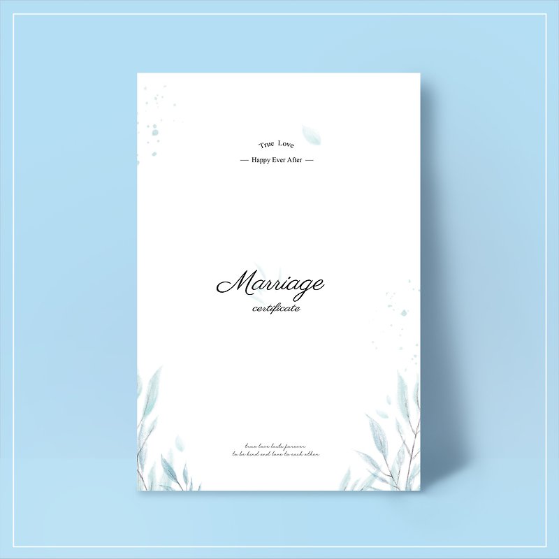 Marriage book appointment holder-marriage certificate holder-book appointment holder-certificate holder-book appointment-customized book appointment holder - Marriage Contracts - Paper Blue