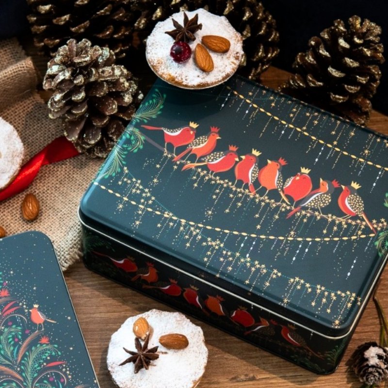 聖誕知更鳥大方糖果茶葉禮盒【英國糖迷你包12包入 英國茶】 - 蛋捲/餡餅/零食 - 其他材質 綠色