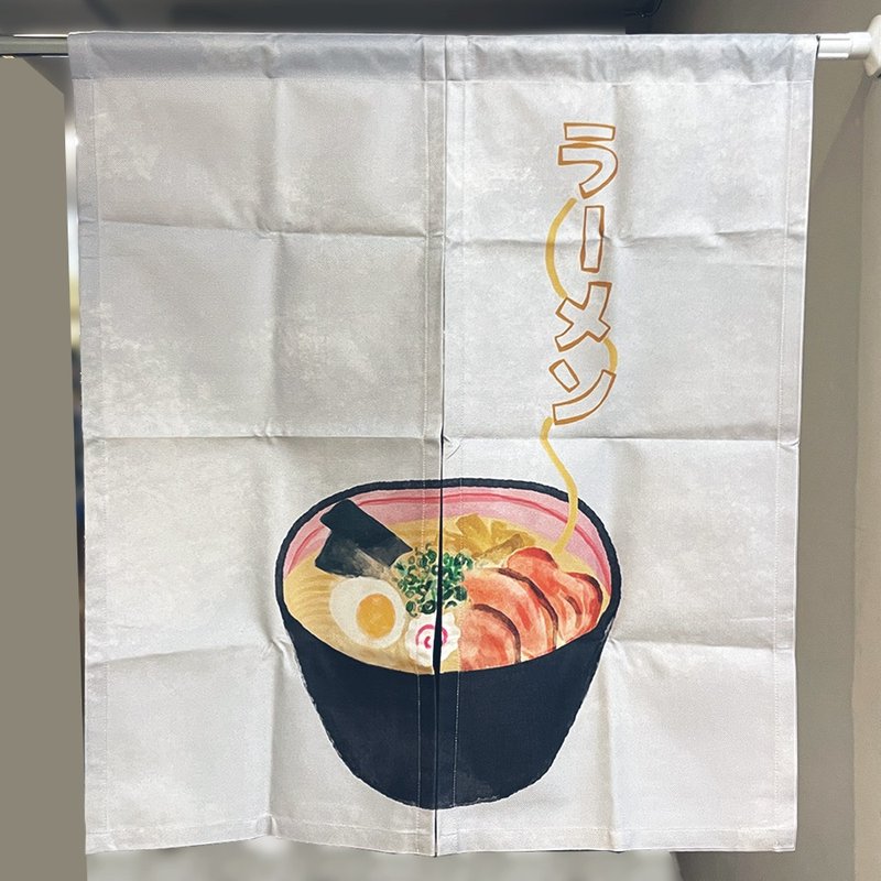 [Bu curtain] Extra-large barbecued pork ramen | Bu curtain door curtain_Design as you like Illustration life - Doorway Curtains & Door Signs - Cotton & Hemp Yellow