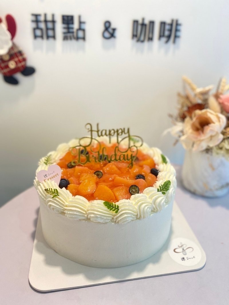 Peach Cake Seasonal Limited Peach Cake Freshly Made Cake and Dessert Pick Up in Taipei - เค้กและของหวาน - อาหารสด 