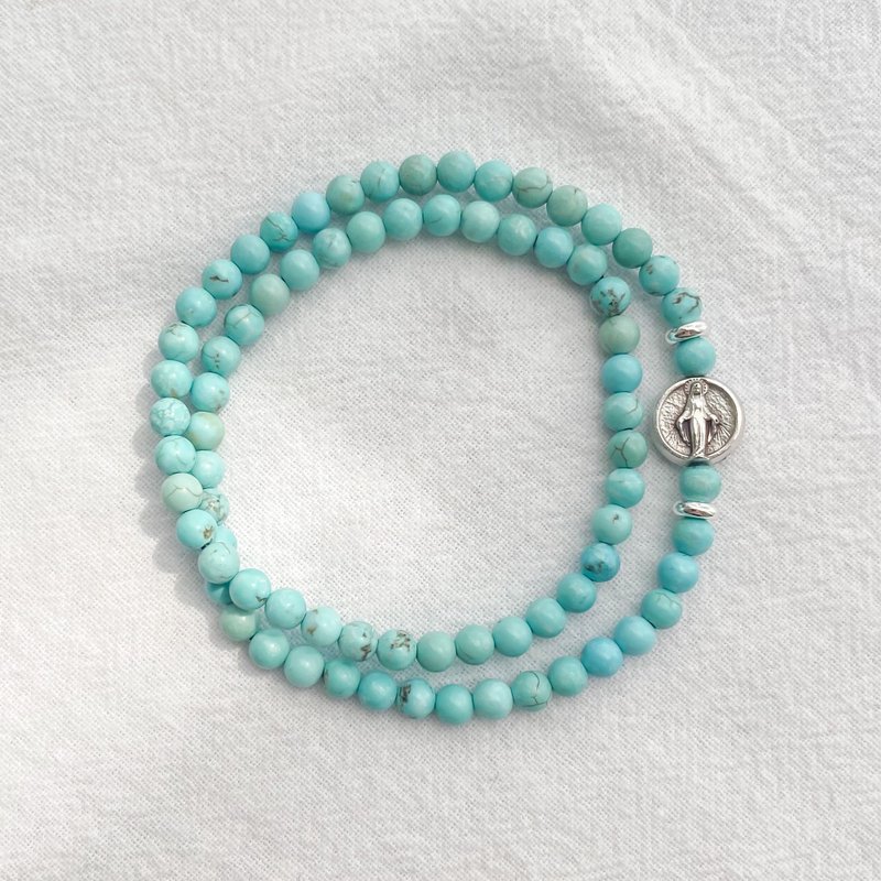 God's Gift | Double Circle | Turquoise Bracelet - Bracelets - Stone Green