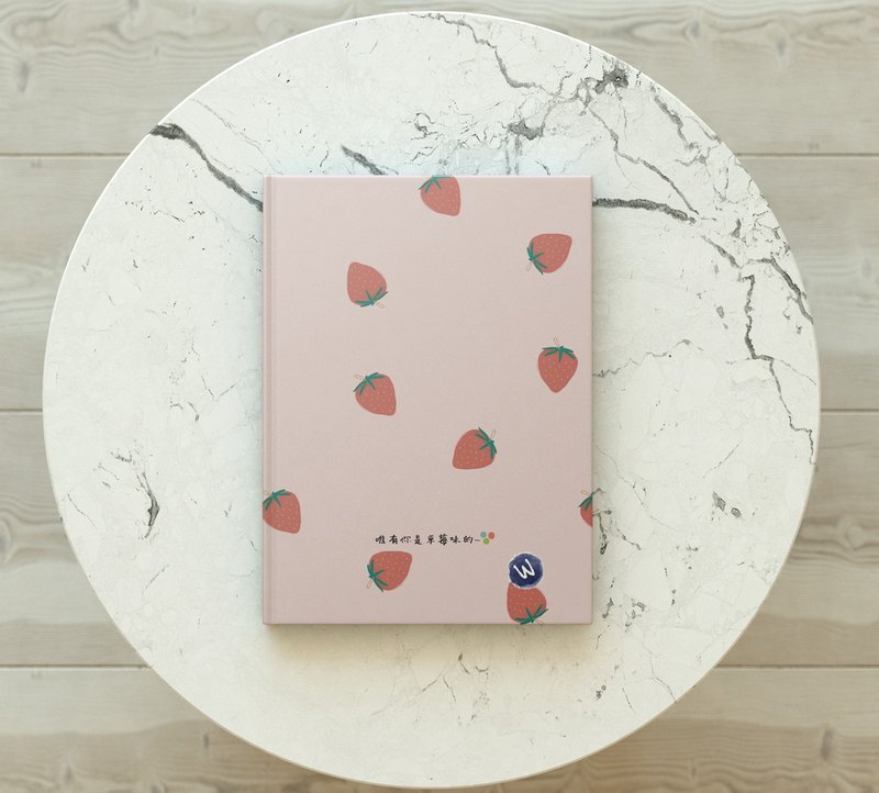 Rococo strawberry WELKIN hand-made_handmade book/notebook/hand account/diary-strawberry flavor - Notebooks & Journals - Paper 