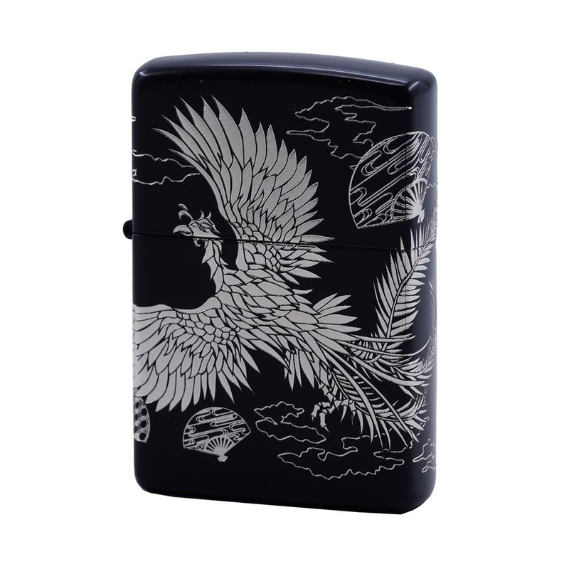 【ZIPPO官方旗艦店】 黑銀鳳凰防風打火機 ZA-3-7B - 其他 - 銅/黃銅 