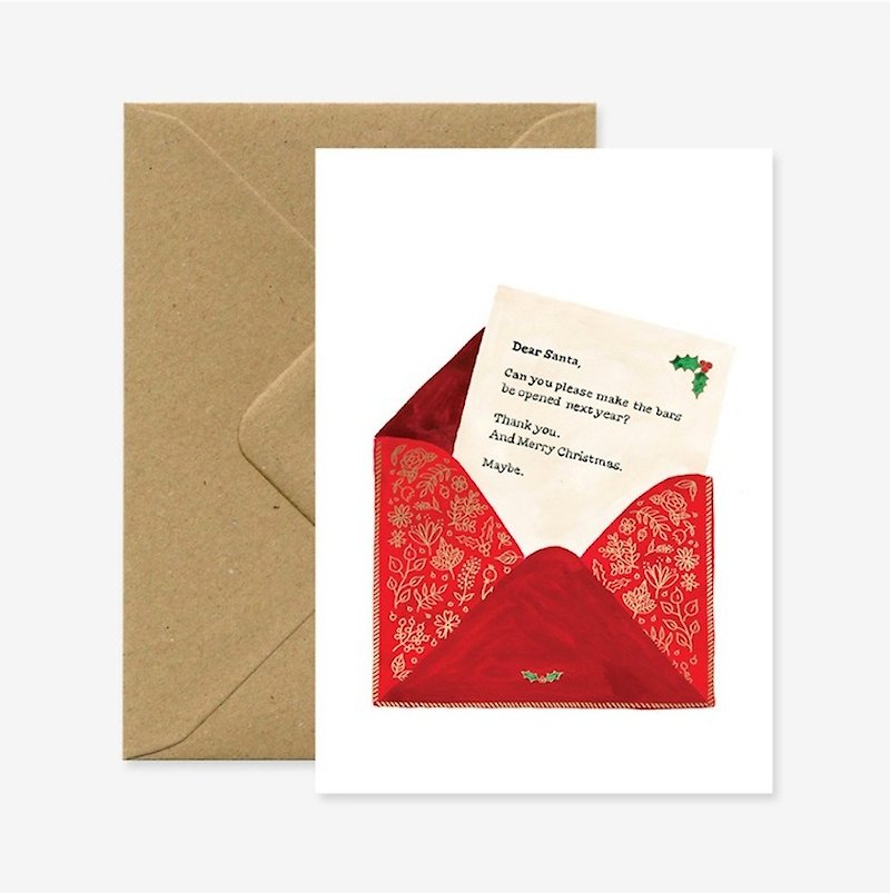 Letter to Santa Claus Christmas Card - Cards & Postcards - Paper 