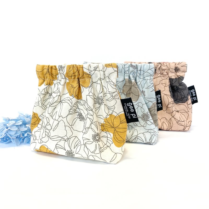 手作口金包 彈片口金包 - 零錢包/小錢包 - 棉．麻 多色