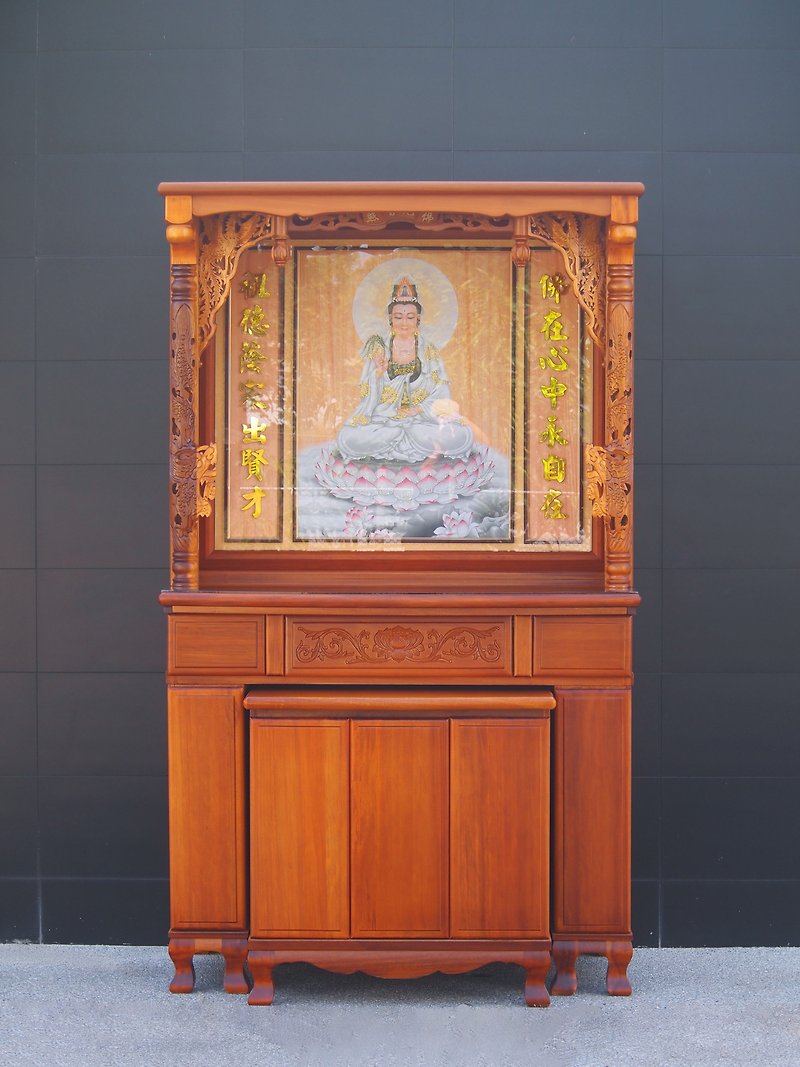 4 feet 2 dragon pillar Buddhist cabinet - Other Furniture - Wood 