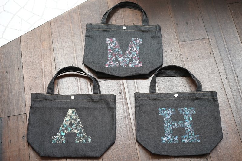 IARTS 丹寧嚴選 泡泡牛仔帆布包Bubble Stamping Denim Bag - 插畫/繪畫/寫字 - 壓克力 