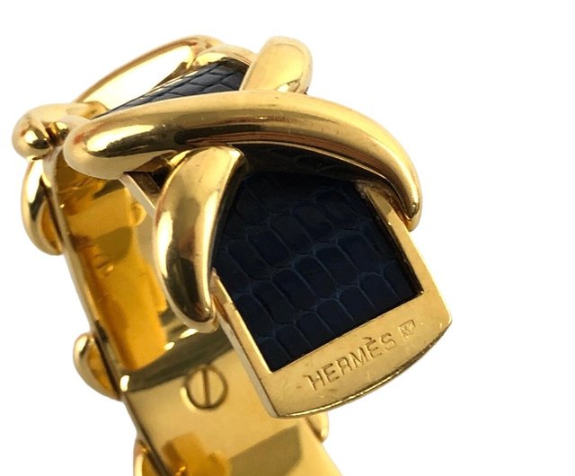 エルメス リザード KAWAII カワイイ サイズ：S バングル ブレスレット 美品/ HERMES エルメス X刻印 コリエドシアン メドール スタッズ