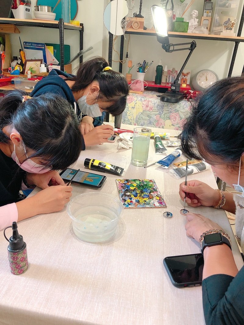 Inlaid glass + painted - experience course. Hair tresses/rings/pin lessons - Pottery & Glasswork - Glass 