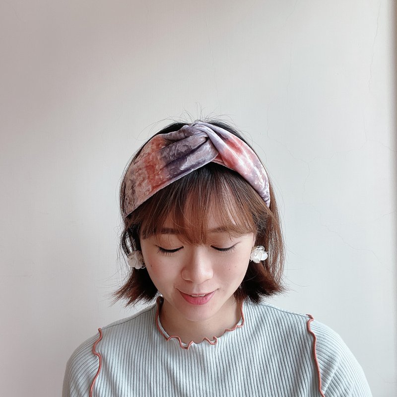 nail polish Elastic hairband - Hair Accessories - Cotton & Hemp Purple