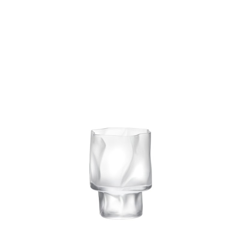 皺摺感酒杯 霧面 120ML - 茶壺/茶杯/茶具 - 玻璃 透明