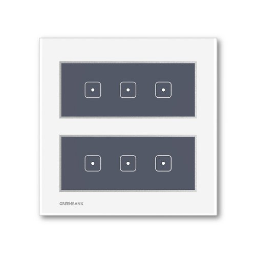 GREENBANK綠銀 綠銀G-Switch T1支援蘋果Apple Home 無線智能六開關(銀色)