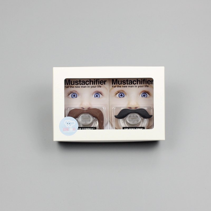 La Chamade /Mustachifie pacifier gift set - ของขวัญวันครบรอบ - ซิลิคอน สีดำ