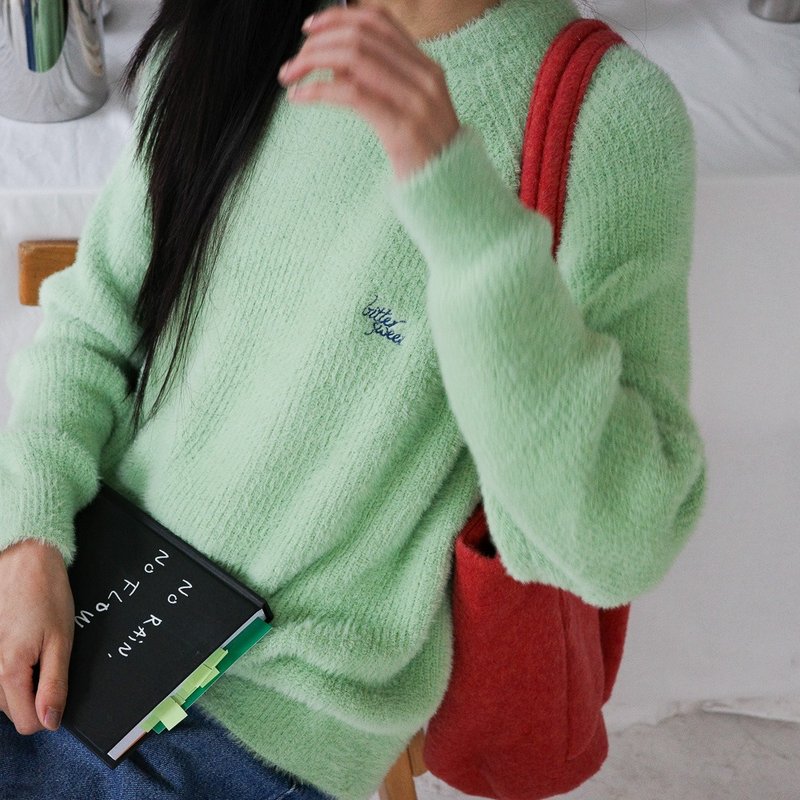 bitter sweet mint green soft sweater - Women's Sweaters - Other Man-Made Fibers 