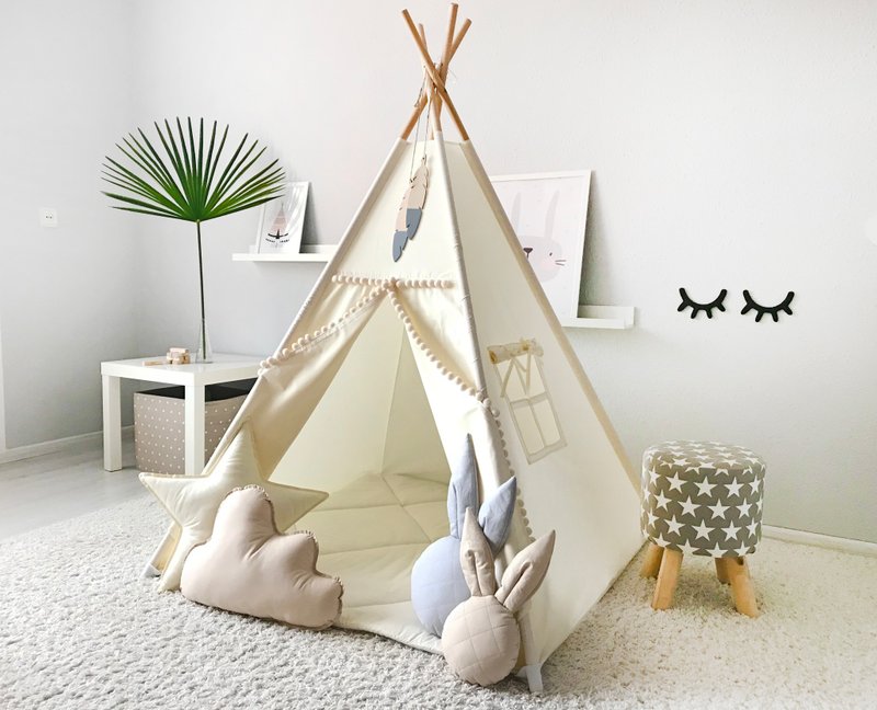 Teepee, kids teepee, teepee tent, tee pee, tipi, play tent - 嬰幼兒玩具/毛公仔 - 棉．麻 