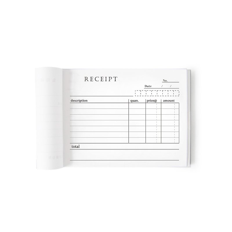 TPL double carbon-free inventory receipt RECEIPT-English - Notebooks & Journals - Paper White